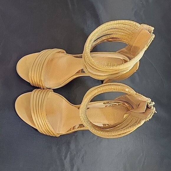 LILIANA CIRCLE ANKLE STRAP OPEN TOE HIGH HEEL STILETTOS ZIP CLOSURE SANDAL - Picture 8 of 15